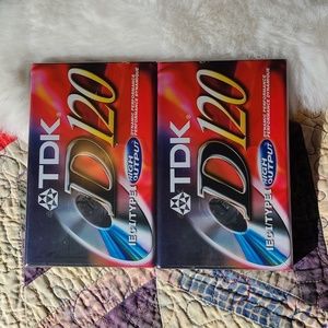 NEW Sealed TDK 2 Pack Blank 120 Minute Audio Casette Tapes